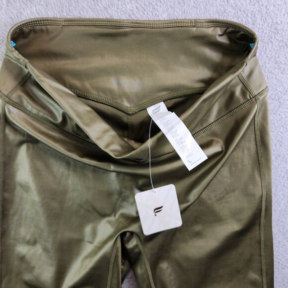 Fabletics Leggings Womens L Dark Moss Shine Anywhere Motion 365 High Waisted - Picture 6 of 14